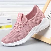Baskets décontractées pour femmes, chaussures d'été confortables et respirantes à plateforme, mode femmes, chaussures polyvalentes à lacets, 2023 3