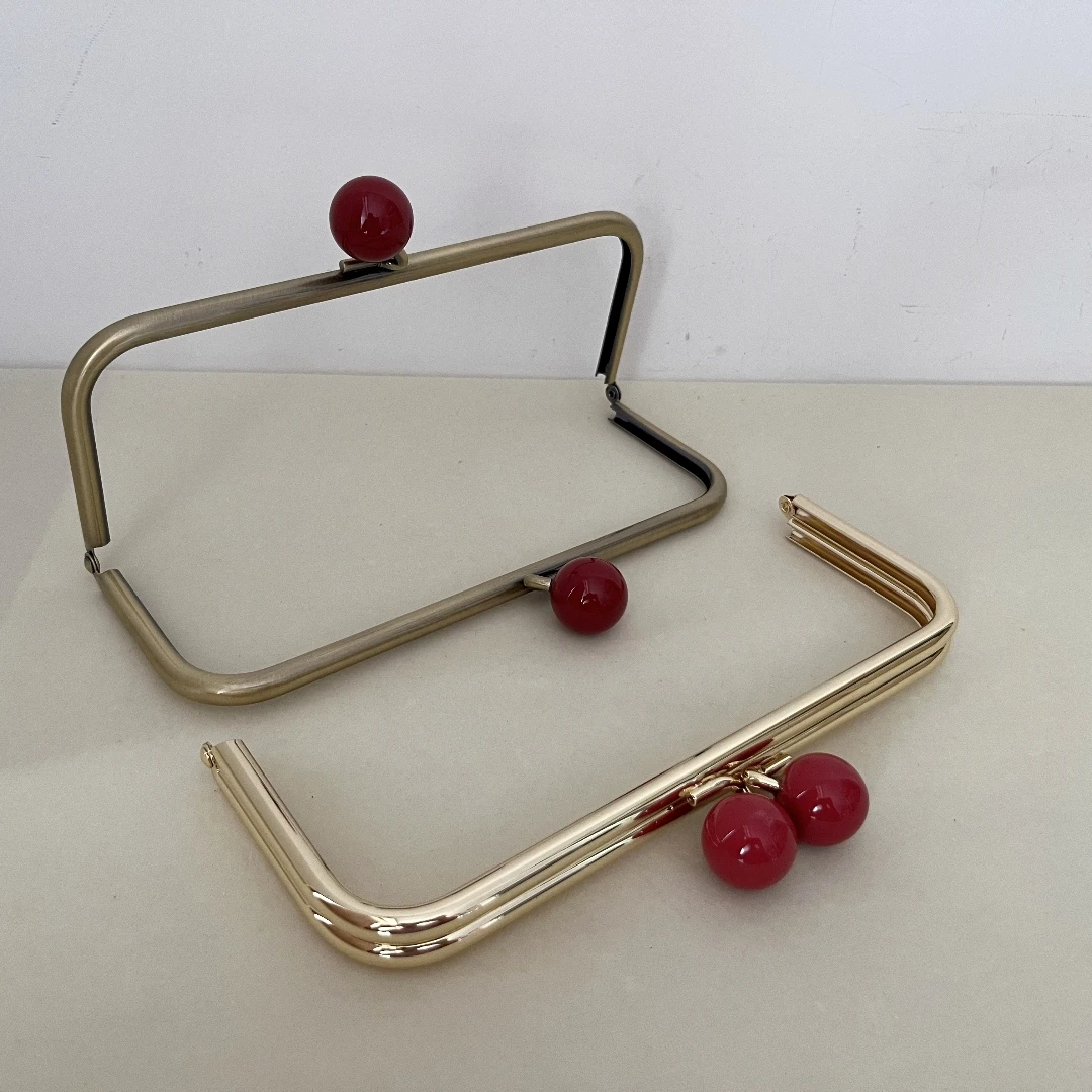 

22 cm Bag Purse Frame Colorful Acrylic Knob Head Women Clutch Bag Frame DIY Hardware Accessories Red Candy Big Ball Marriage