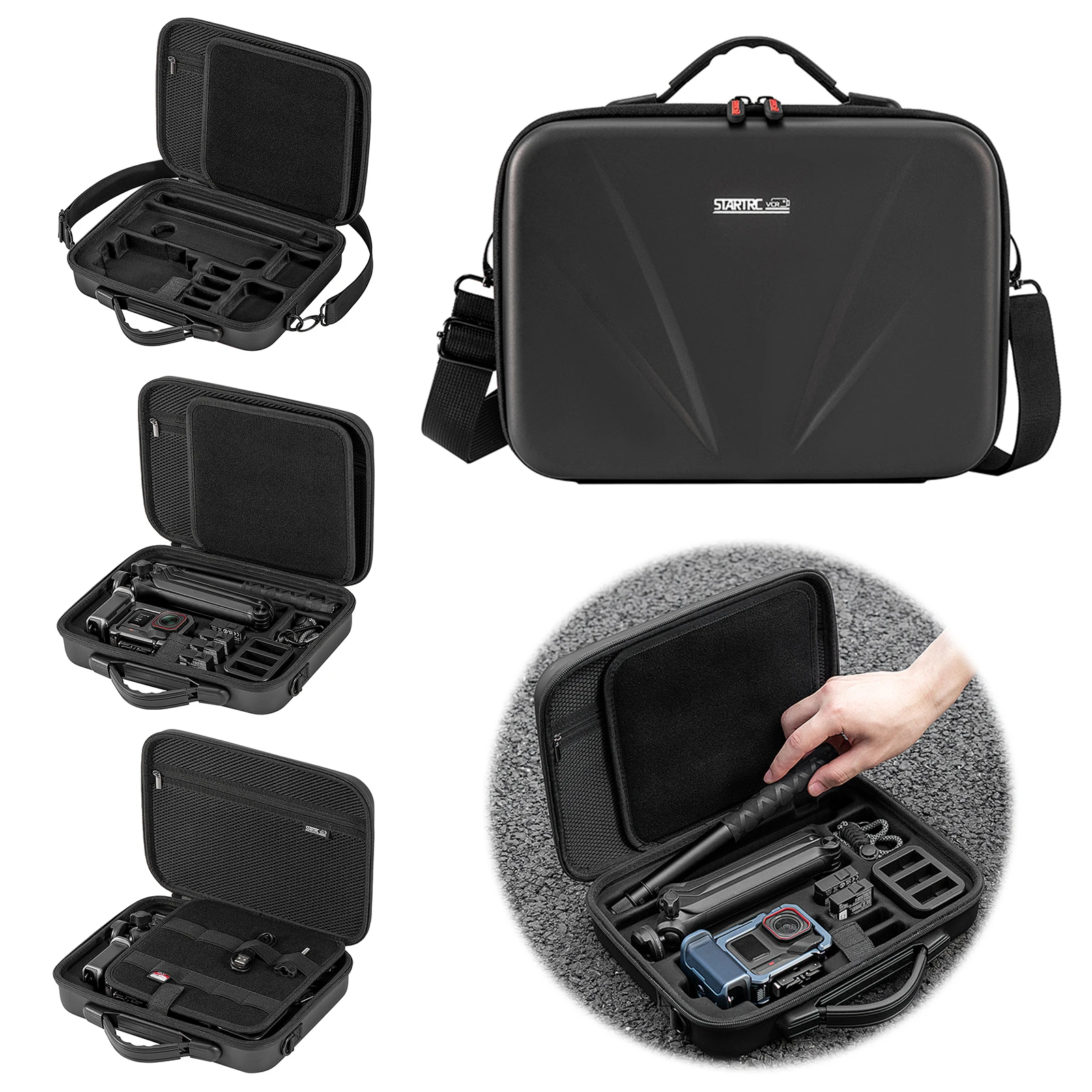 ل Insta360 Ace Pro 2 كاميرا رقمية حقيبة حمل سعة كبيرة للصدمات حقيبة واقية المضادة للخدش لملحقات الكاميرا