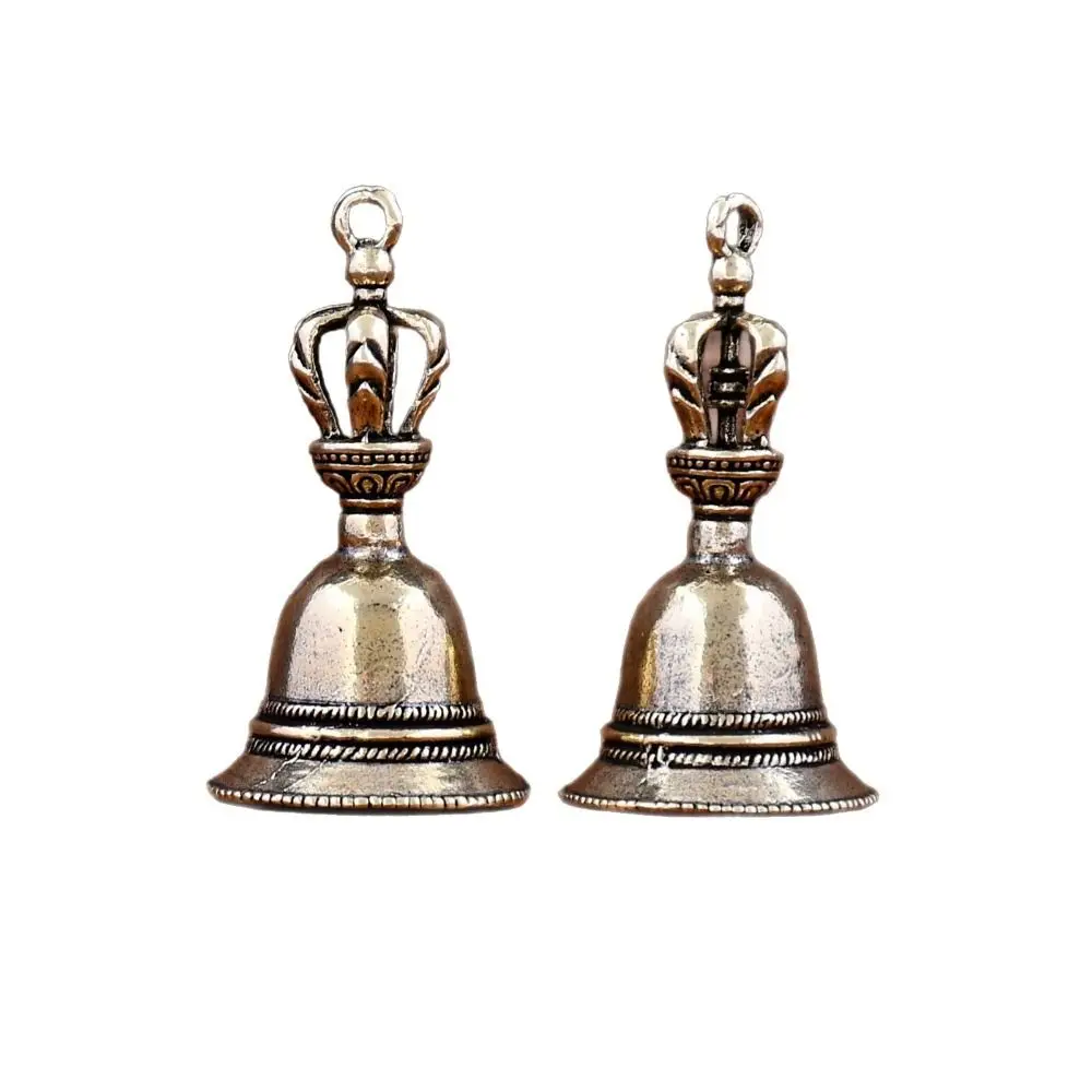 Retro Die-casting Motorcycle Guardian Bell Handmade Meditation Bronze Bell Spiritual Pendant Evil Spirit Trap Bell Gifts