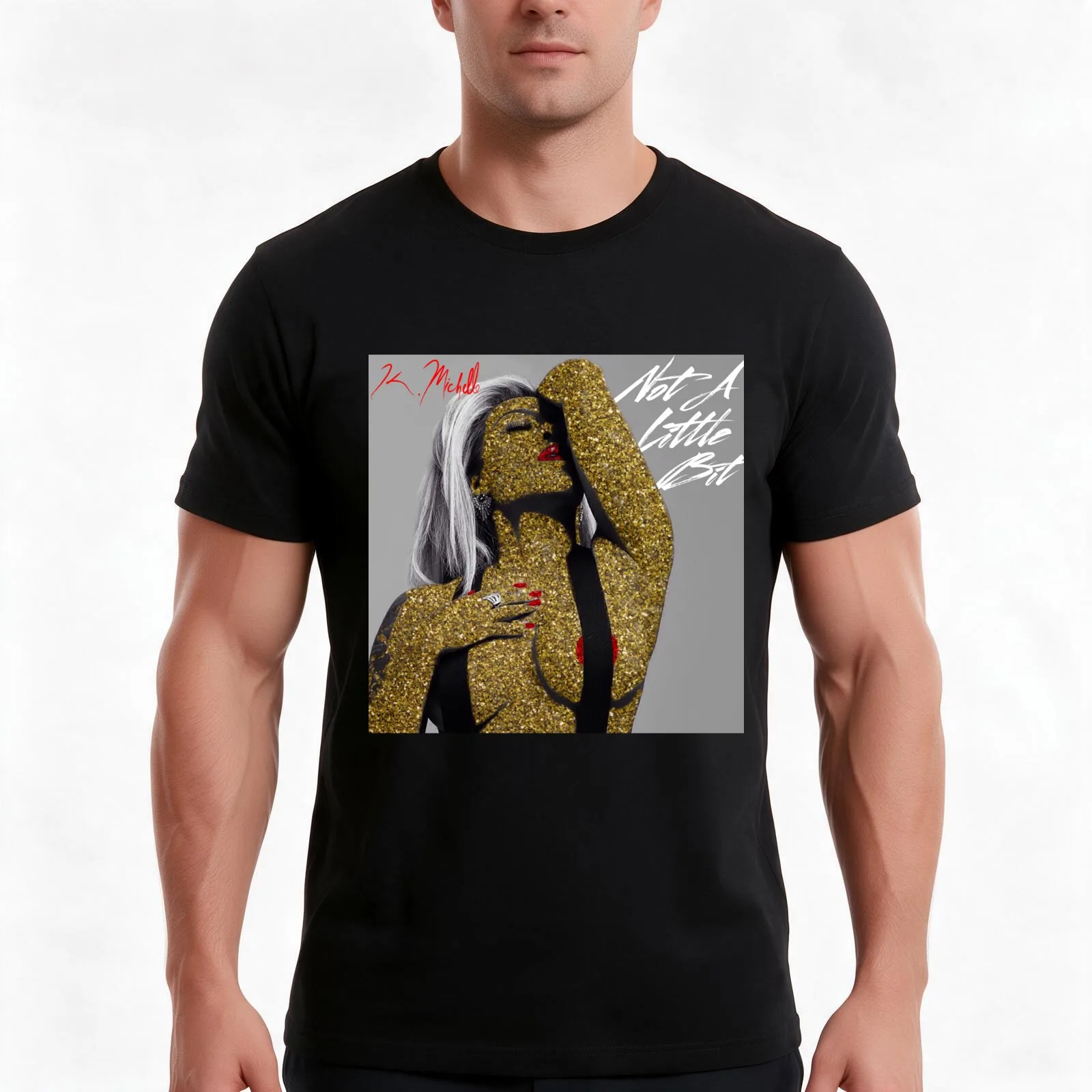 K. Michelle not a little bit T-Shirt, Summer Casual Cotton Tee, Oversized Streetwear Tops, Vintage Graphic Print, 100% Cotton