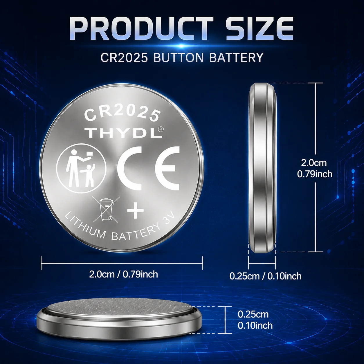 5-20PCS 3V CR2025 Button Batteries BR2025 ECR2025 DL2025 CR 2025 High Performance Coin Cells Battery for Watches Electronics