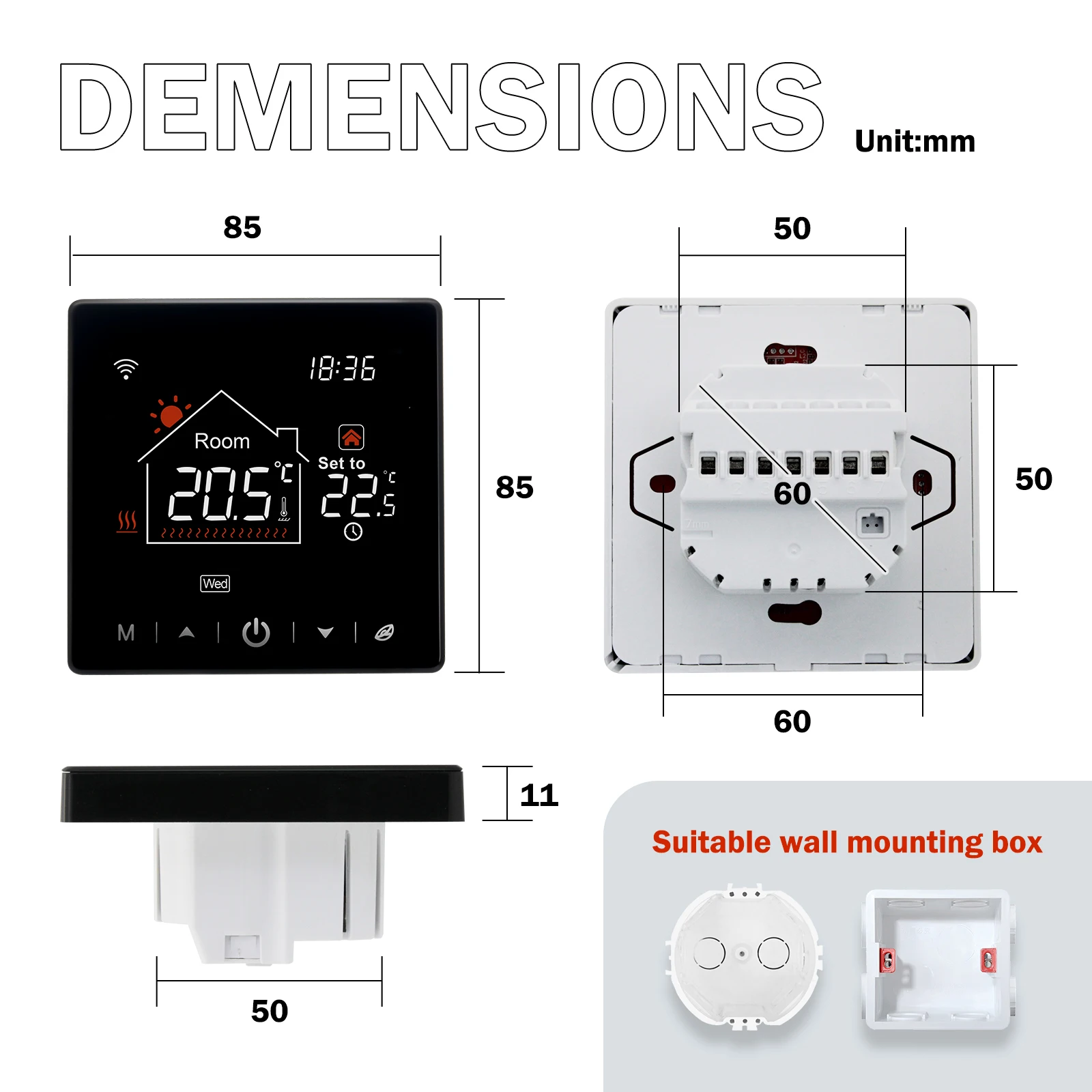 Beok WiFi Thermostat Temperature Controller for Gas Boiler Tuya Thermostato Smart Room Heating Works with Alexa Google Home