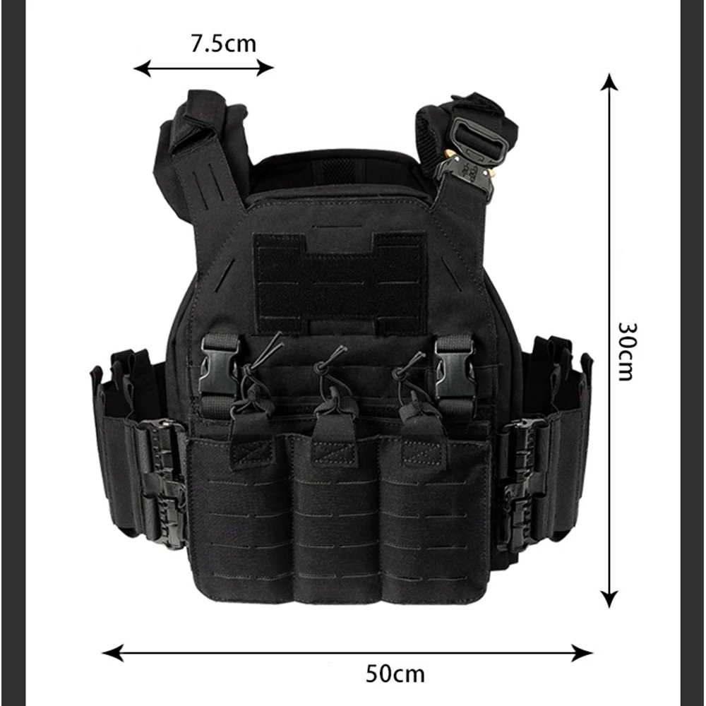 Taktik yelek plaka taşıyıcı vücut zırhı hızlı yayın sistemi dergisi paneli elastik kemer Airsoft Paintball avcılık yelek