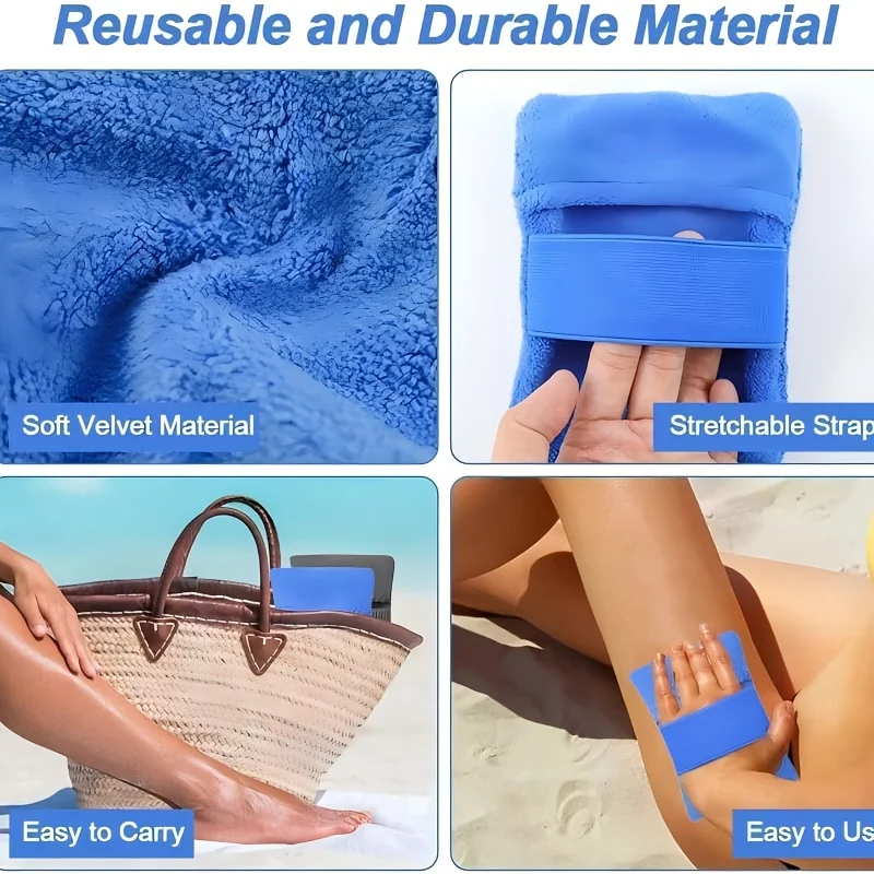 Sand Remover Beach Sandbag Powder Bag Outdoor Sand Removal Gloves Sand Removal Sandbag Brush