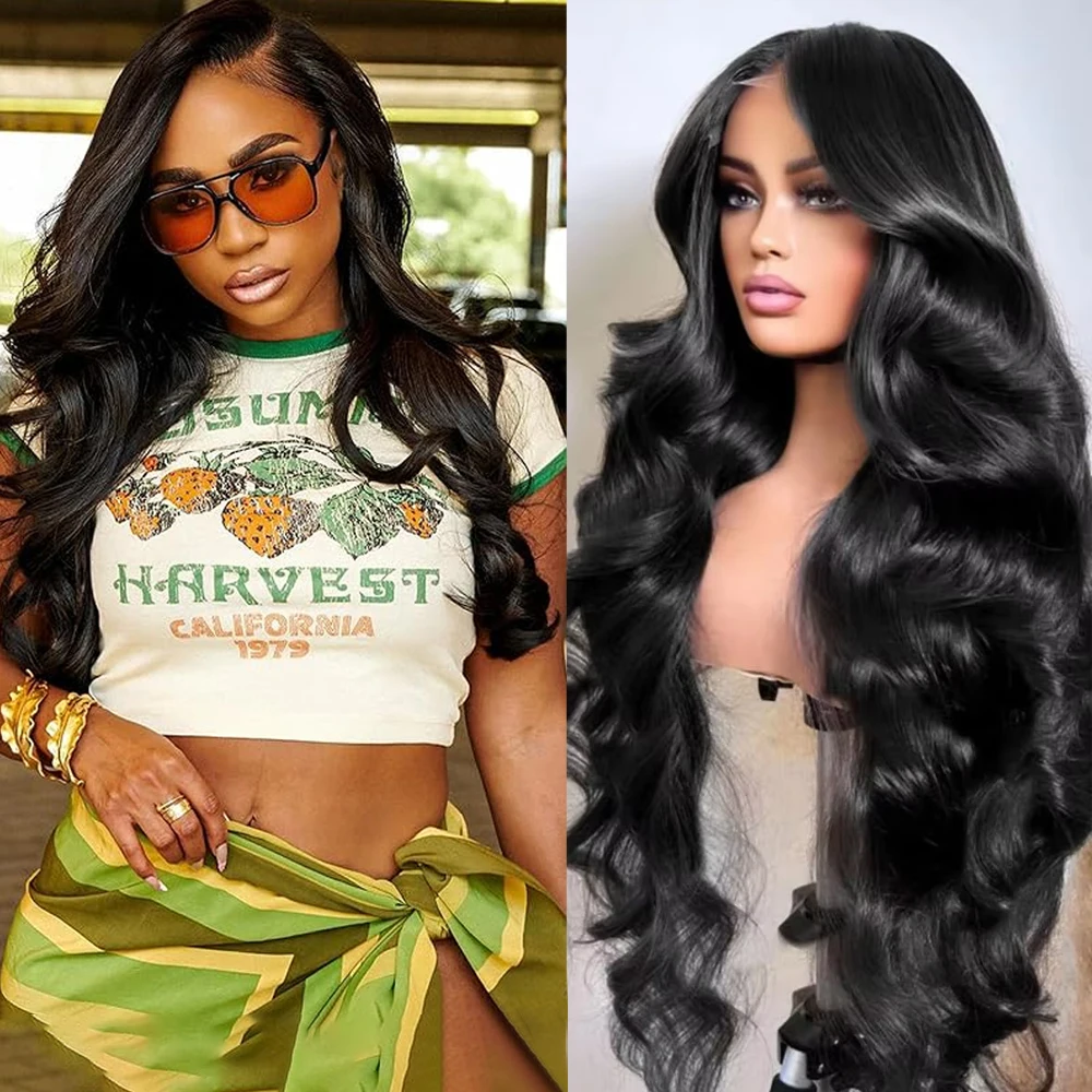 

32inch 13x6 Body Wave Lace Front Wigs Human Hair 250Density HD Lace Frontal Wigs Human Hair Pre Plucked Human hair Wig for Women