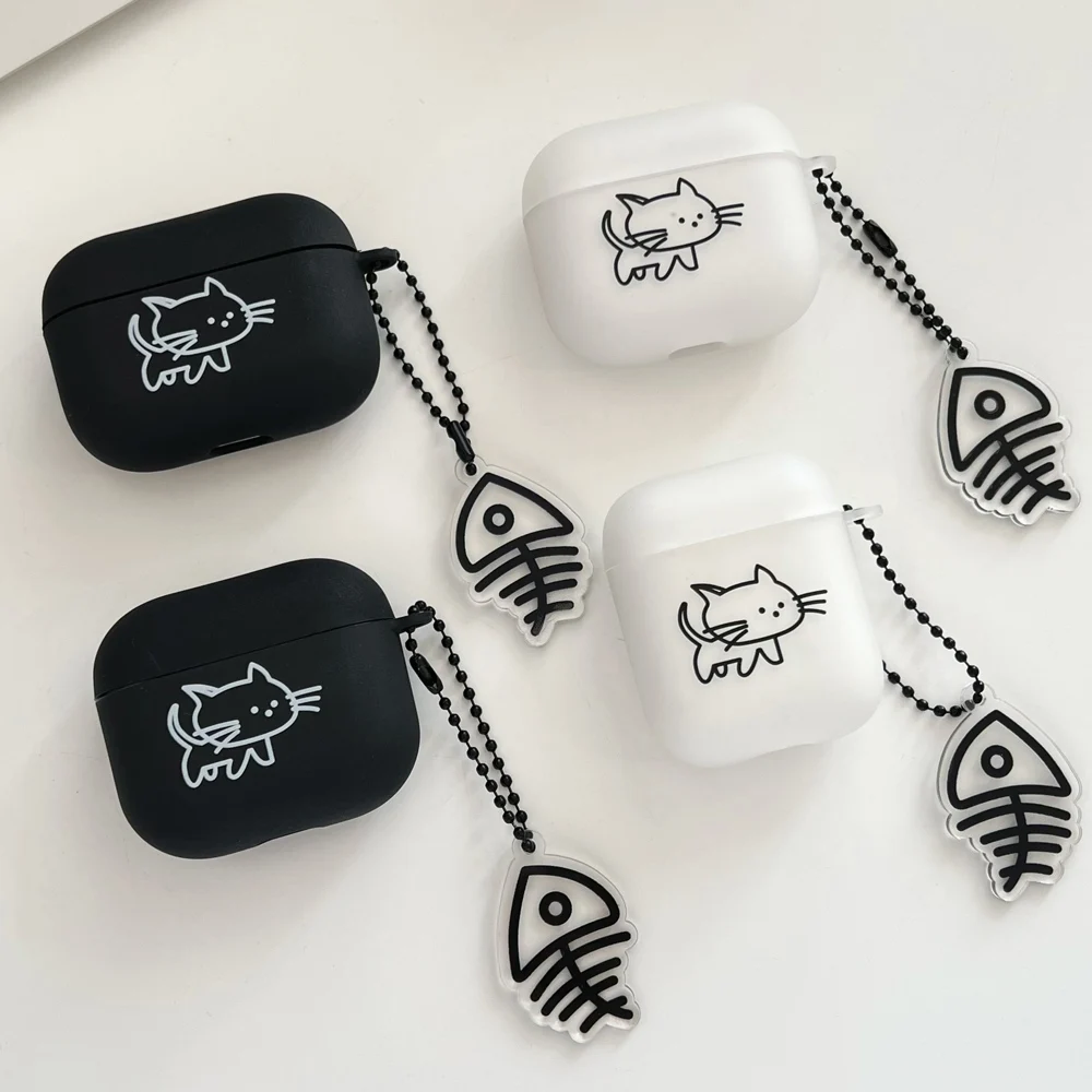 

Cute cases For Airpods Pro 2 Caroon Cat Headphone Case For Airpods 4 airpod 3 air pods Pro 2 Earphone Cover matte airpods case