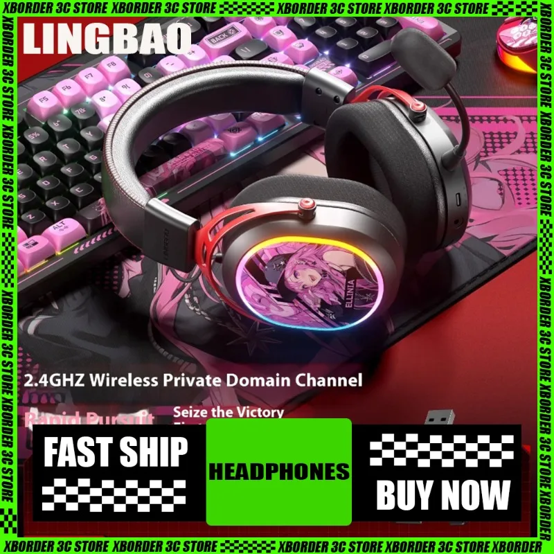 

LINGBAO T9Pro Head Mounted Earphones 4 Mode 2.4g Bluetooth Computer CS With Microphone Earphones Gaming Beauty Gift For Boys