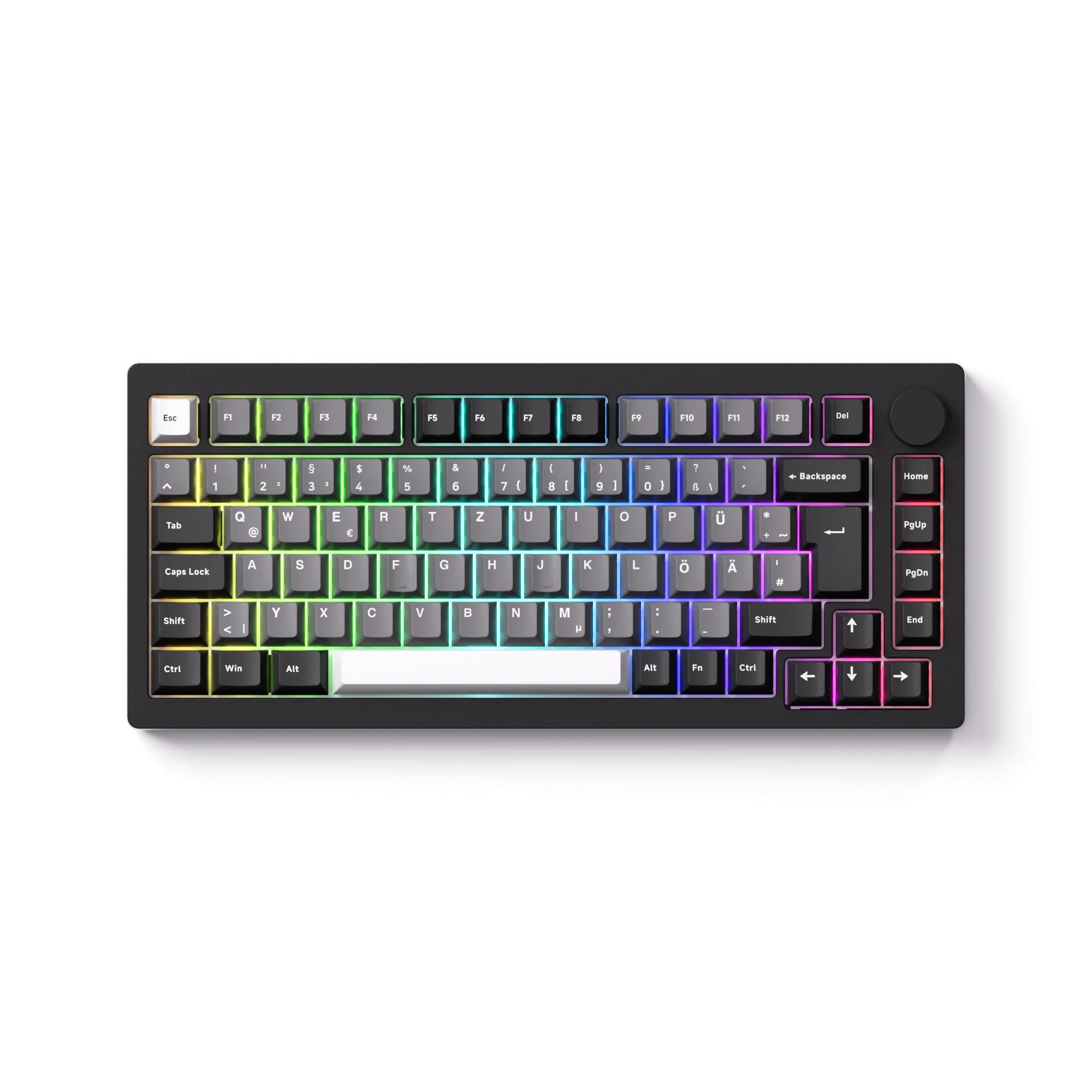 

Akko MonsGeek M1W V3 Black Silver Multi-mode 75% Mechanical Keyboard ISO UK/DE/Nordic Layout Aluminum Case Gasket Hot Swap RGB