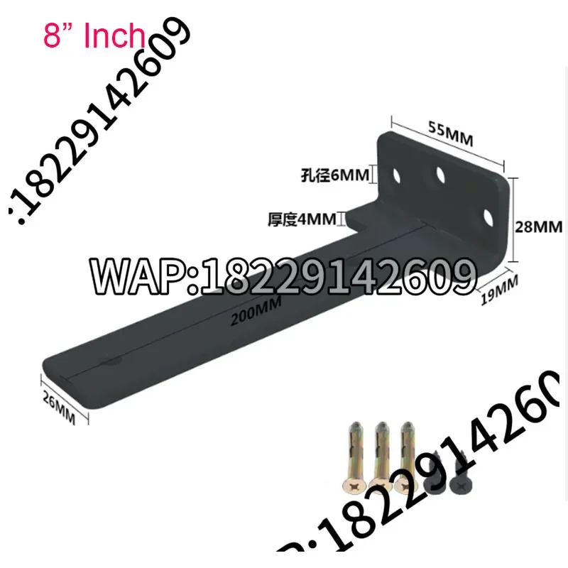 2PCS Stainless Steel Triangle Folding Bracket 4-8 Inch Heavy Adjustable Wall Mounted Support for Bench Table Shelf
