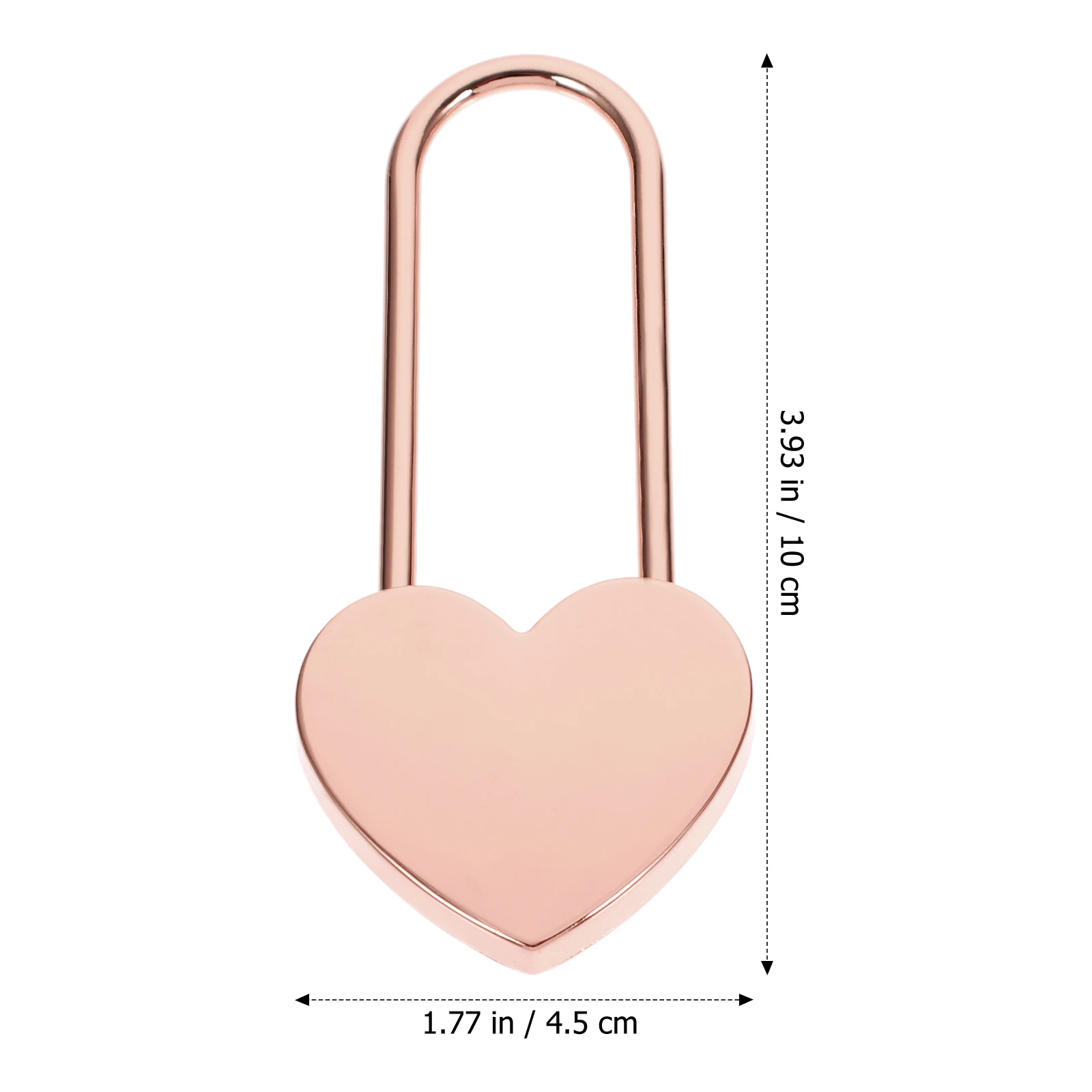 

Heart-shaped Padlock Rose Gold Zinc Alloy Key Lock for Luggage Suitcase Backpack Jewelry Box Travel Cabinet Gym Locker Storage