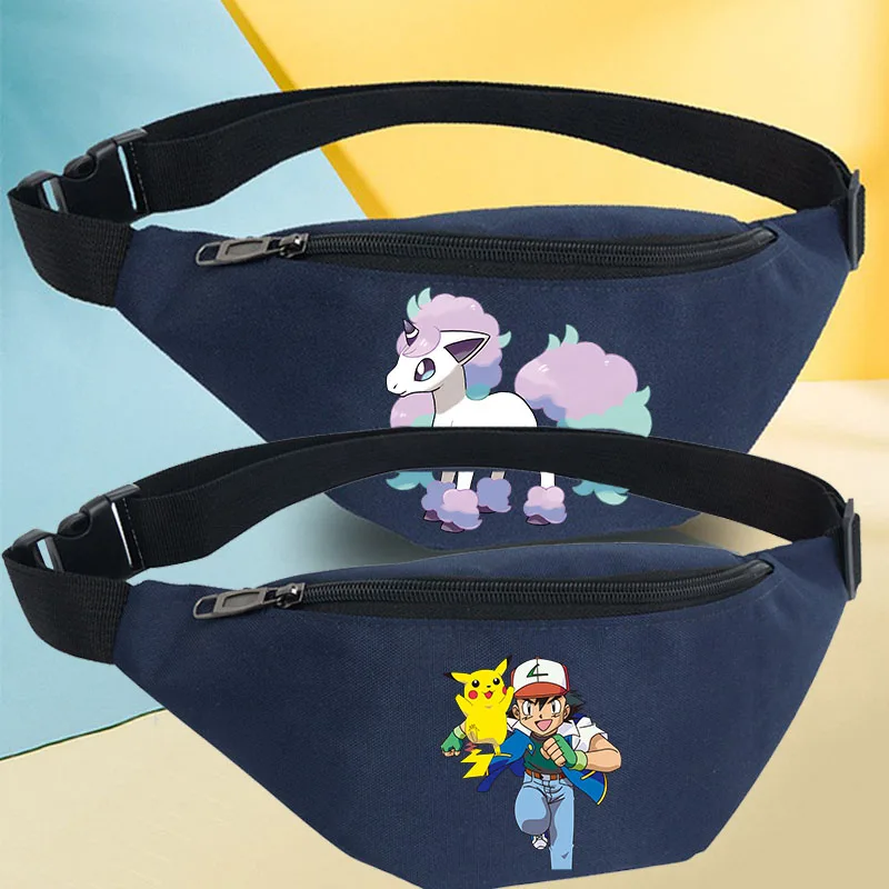 Pikachus Anime Pack Chest Bag Outdoor Sports Crossbody Shoulder Bag Mobile Waist Bag for Men Women Large Capacity Crossbody Bags