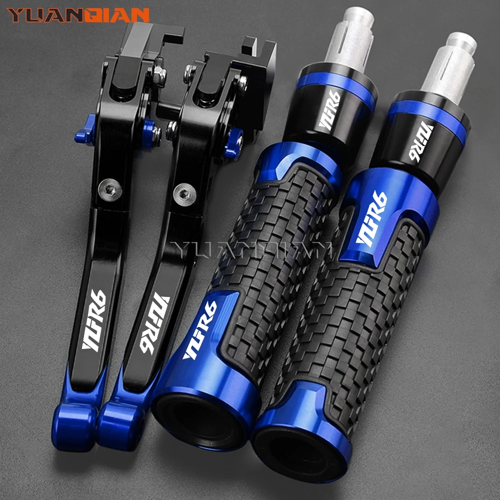 For Yamaha YZFR6 YZF R6 YZF-R6 2005 2006 2007 2008 2009-2016 Motorcycle Accessories CNC Brake Clutch Levers Handlebar Grips Ends