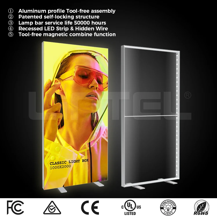 Lintel Fabric Lightboxes Counter Mobile Light Box Portable Exhibition Booth Trade Show Light Box Promotion Table Tradeshow Booth