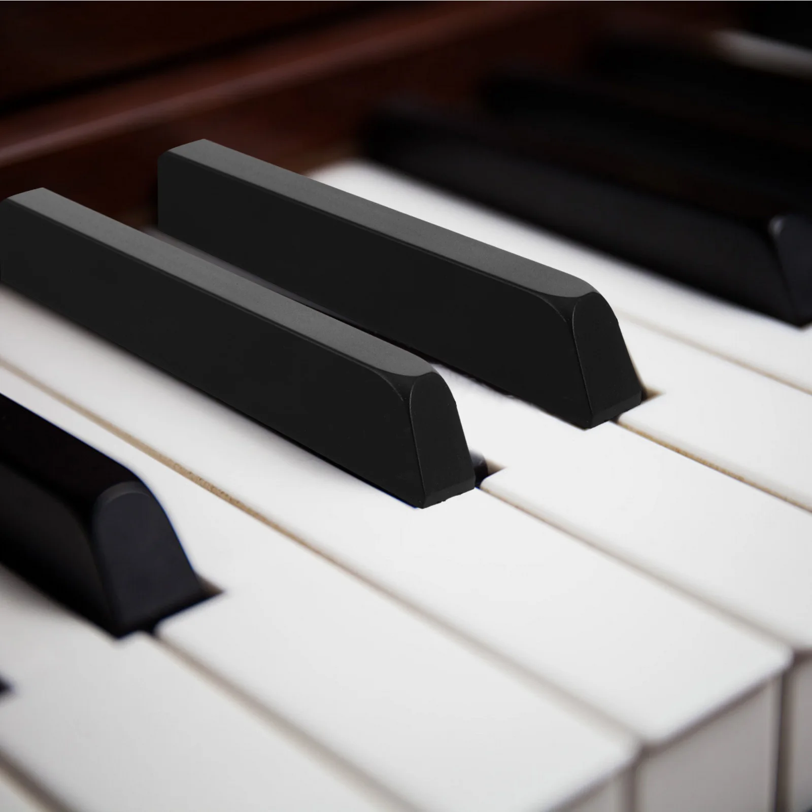 

6pcs Piano Keytops Replacement Black Universal Fit Most Pianos Glossy Durable Plastic Piano Repair Accessories Keyboard Parts