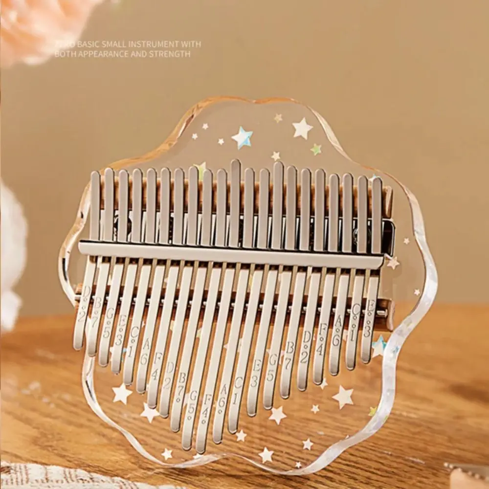 

17 Key Kalimba Thumb Piano Flower Transparent Kalimba Finger Piano Pentacle Acrylic Crystal Thumb Pianos