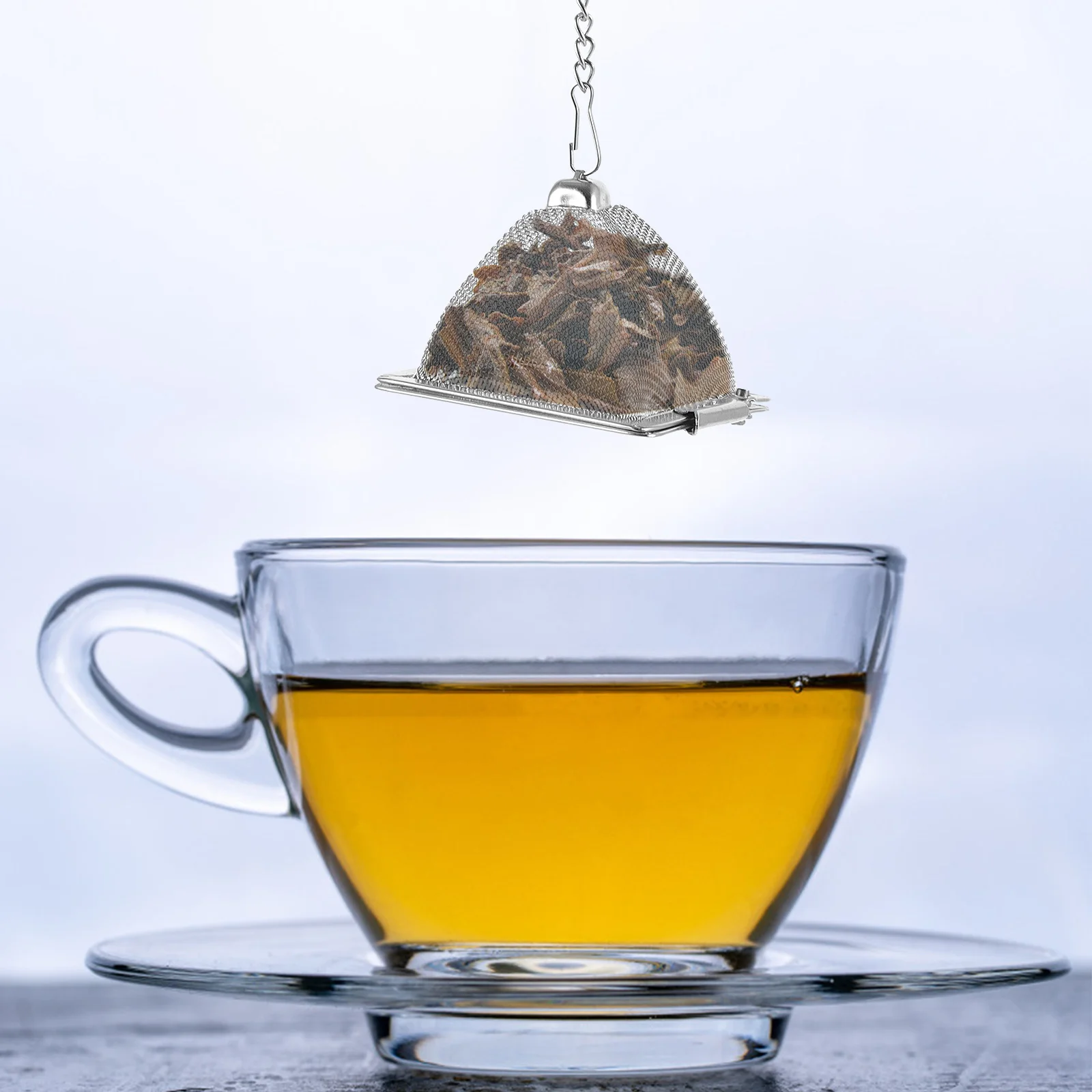 

1 pc Stainless Steel Tea Filter Pyramid Shape Cooking Infuser For Tea Chinese Medicine Brine Soup Seasoning Strainer Spice