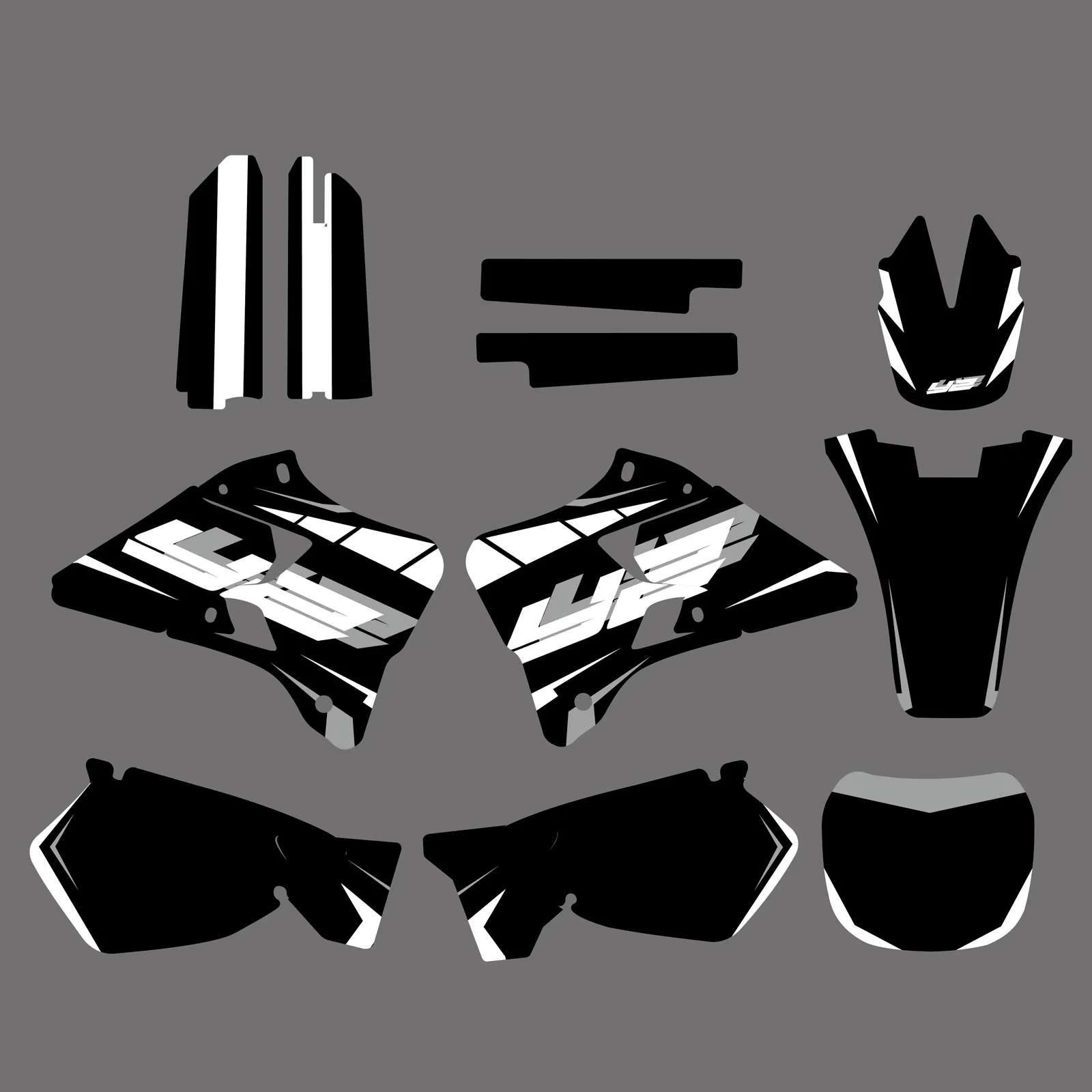 

Motorcycle Graphics Background Decal Stickers For Yamaha YZ125 YZ250 YZ 125 YZ 250 1996 1997 1998 1999 2000 2001 Customize