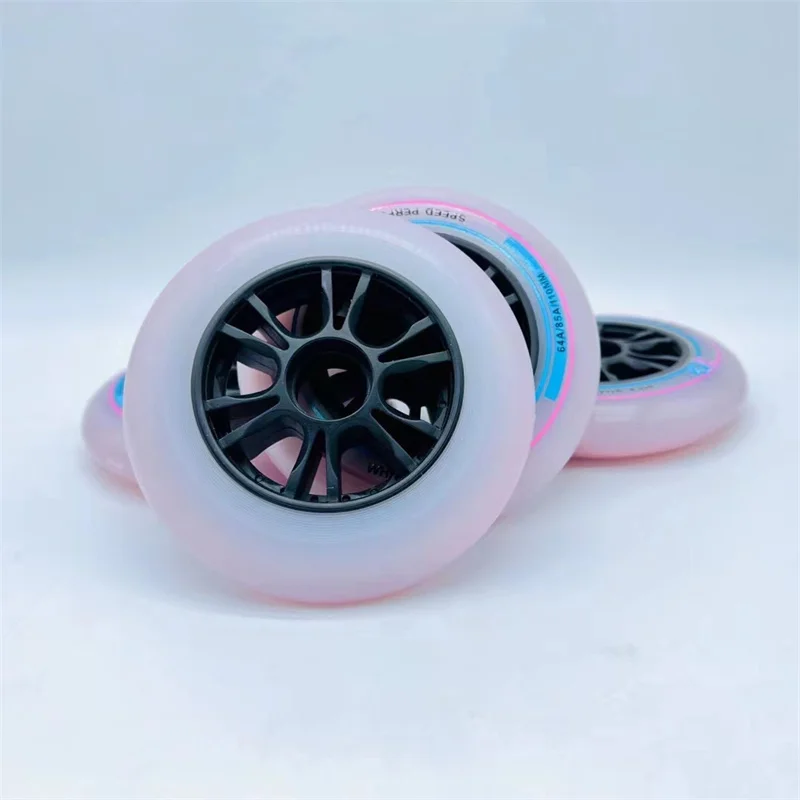 Professional Speed Wheels for Kids Field Track Race Dual Core 64A 85A Indoor Track Racing Rodas 90mm 100mm 110mm 2-Layers PU