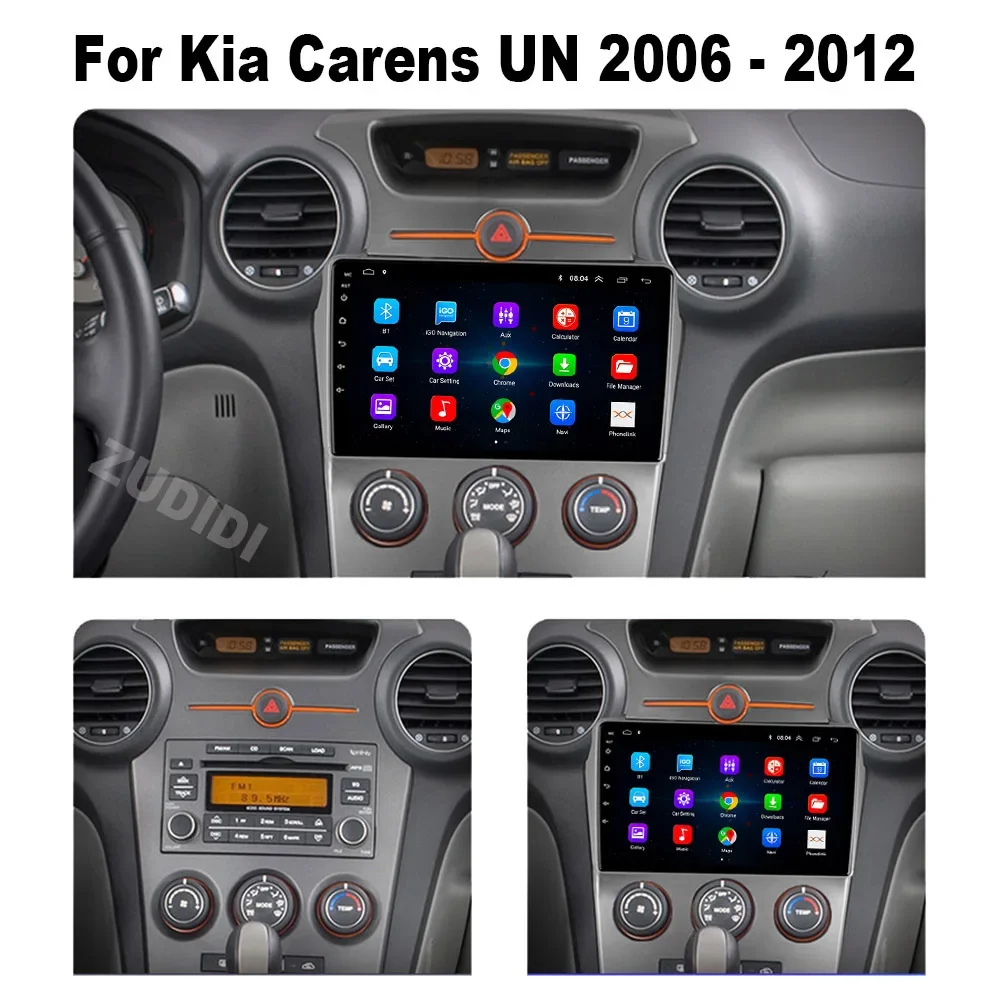 Car Radio for Kia Carens 2006-2012 Autoradio Multimedia Video Player Stereo Station 1 2 Din Android 13 Audio Carplay