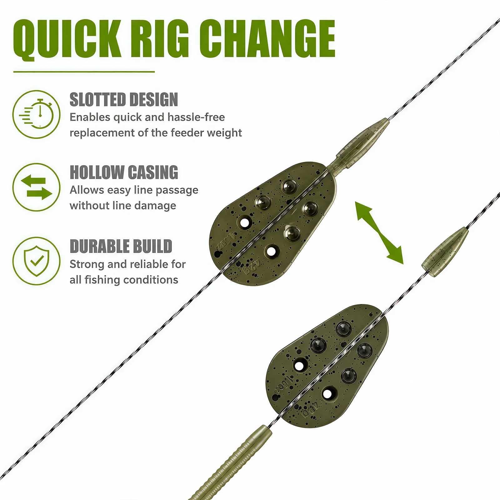3 Styles Zinc Alloy Heavy Feeder Baskets, Metal Bait Cages for Long-Distance Casting, Carp & Reservoir Fishing Tackle view 3