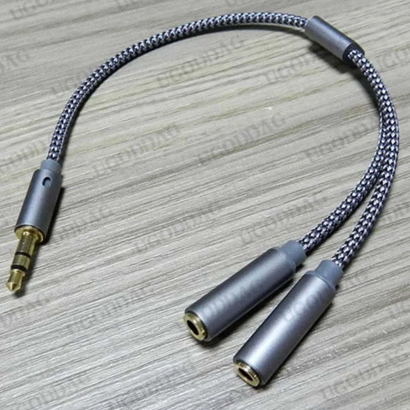 3.5mm rozdzielacz Audio Y Jack 1 męski do 2 żeńskich M/F 3.5mm słuchawki Stereo Adapter złącza akcesoria do słuchawek