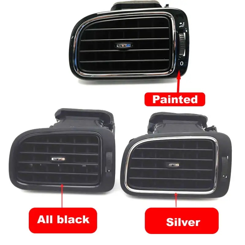 Black and silver painted car air conditioning vents, central dashboard vents suitable for Polo 2011-2013 6RD819728 6RD 819 728