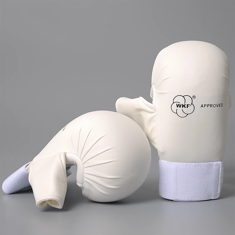 

White High Quality Adults Kids Karate Gloves Taekwondo Protector Pads Boxing Gloves Kickboxing Muay Thai Sanda MMA