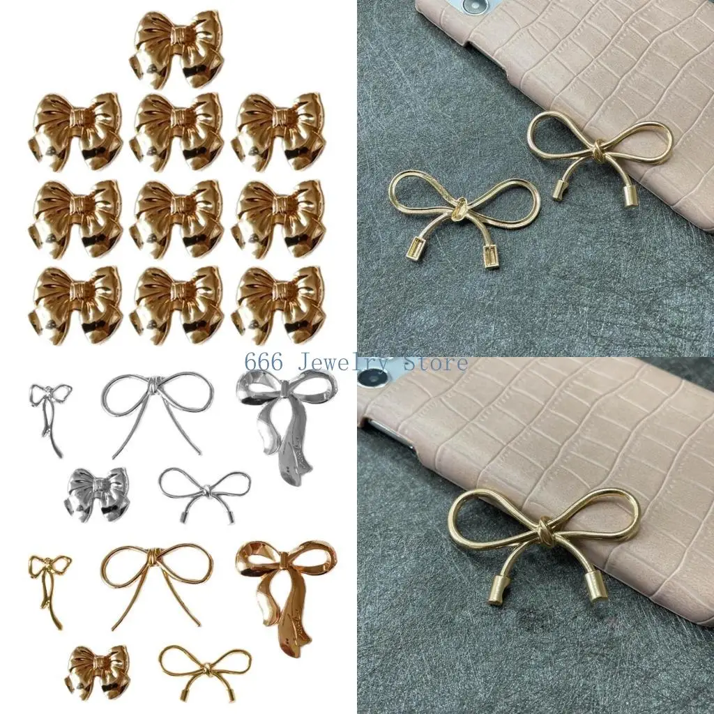 

F2TD 10/5pcs Alloy Butterfly Knots Accessory Unique Material Women Party Decorations