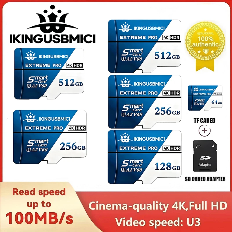 Quick Transfer Memory Card TF Cards SD Cards Micro TF Card 64GB 128GB 256GB 512GB A2 HD Fast Transfer 4K Fast Transfer for Mac P