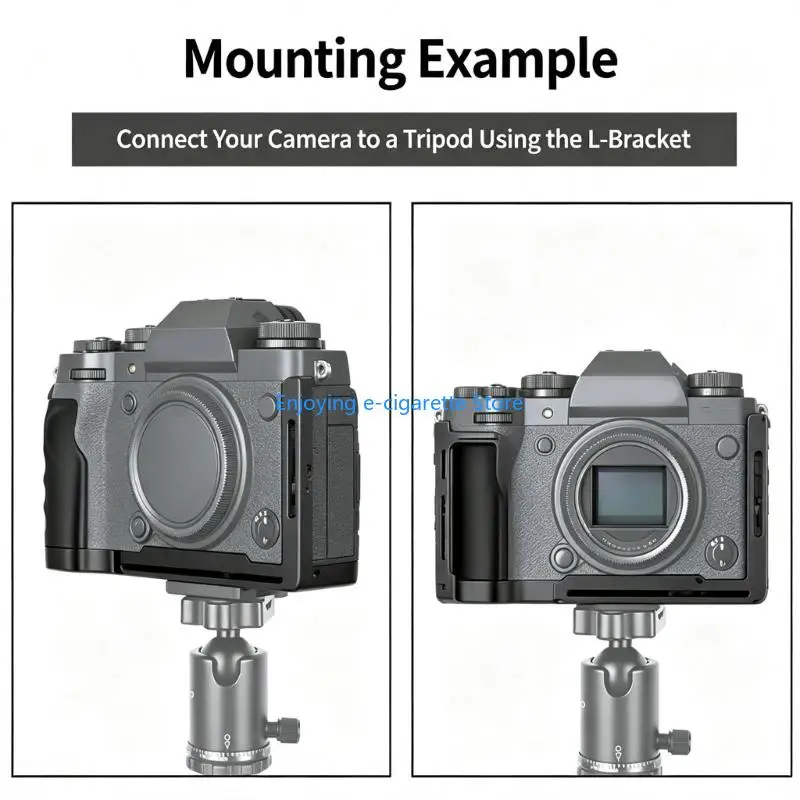 Aluminium-Kamera-L-Platte für X-T5, Schnellverschluss-L-förmige Halterung mit Anti-Rutsch-Pad, 1/4-Zoll-Halterung für – Detail 7