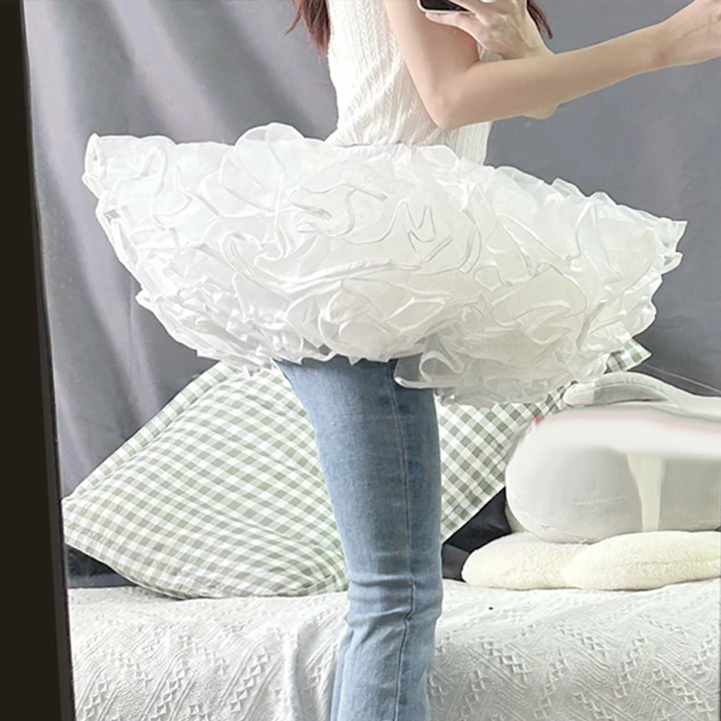 Lolita Super Stuffed Petticoat Boneless Violent Skirt Support Soft Yarn Short Duck Butt Korea Japan New