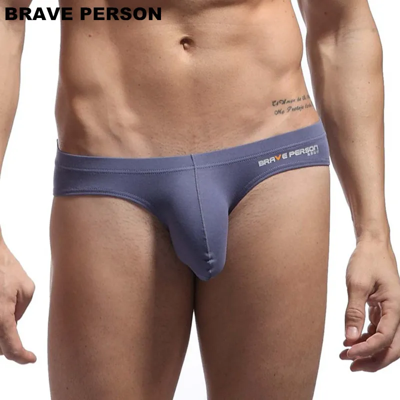 BRAVE PERSON Sexy Men Underwear Briefs U convex Big Penis Pouch Design Men Cotton Briefs for Man Bikini Hot Sale