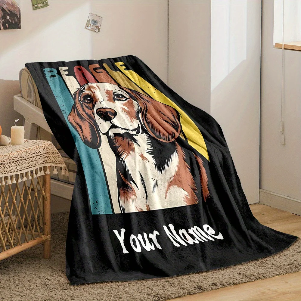 Adorable Beagle Dog Throw Blanket for Couch Pet Lover Gift Fleece Throw Cozy Decor Accent Warm Winter Home Nursery Accent