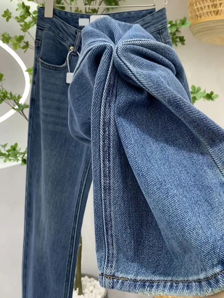 high-waist-straight-leg-jeans-women's-petite-ape-body-slimming-wide-leg-pants-korean-sle-faion-accories