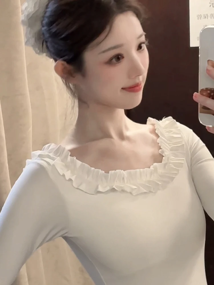 white-long-sleeve-ballet-dance-suit-adult-gymnastics-one-piece-dance-practice-uniform-nylon-skirt-stage-performance-examination