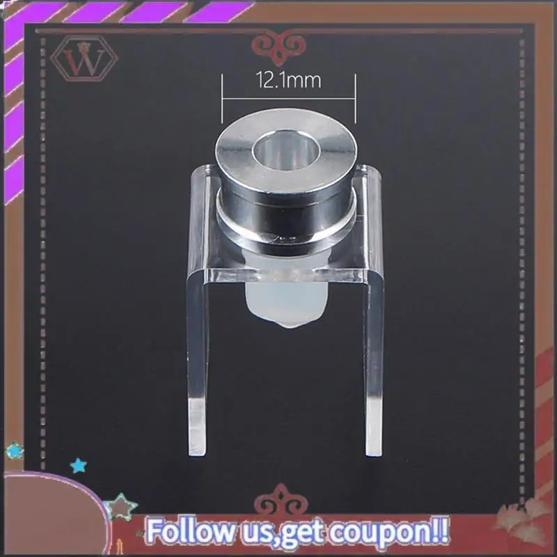 (New)-12 Piece Set DIY 12.1Mm Simple Lipstick Filling Tube Birdmouth Silicone Mold Aluminum Ring Single Hole Bracket