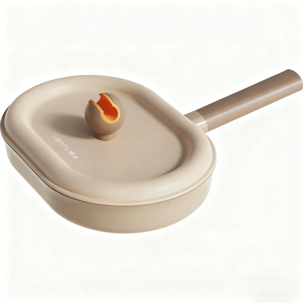 مقلاة غير لاصقة، مقلاة منزلية مسطحة القاع للقلي، شرائح اللحم، تقلي الخضروات، سهلة التنظيف، وعاء المطبخ الحجري Maifan #1