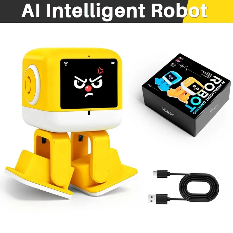 2026NEW Smart AI Robot Toy LCD Display Touch Interactive Educational Robot with Chat Dance Voice Control Kids Learning Companion view 6