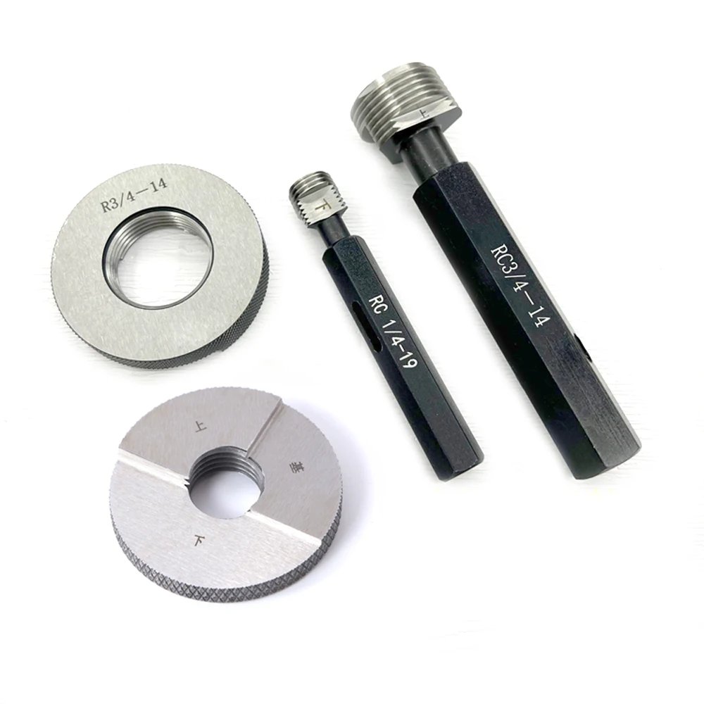 Tubo de mão direita anel calibrador fio R1/16 R1/8 R3/8 R1/4 R1/2 R3/4 R1 Pipe thread gages Plug RC1/8 RC1/4 RC3/4 RC3/8 RC1/2 RC1