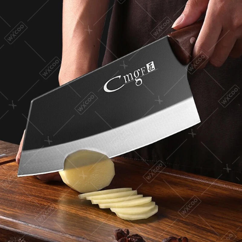 WXCOO 1-3pcs Professional Chef's Knife Set Meat Cleaver Stainless Steel Slicing Knife Durable Kitchen Meat Chopping