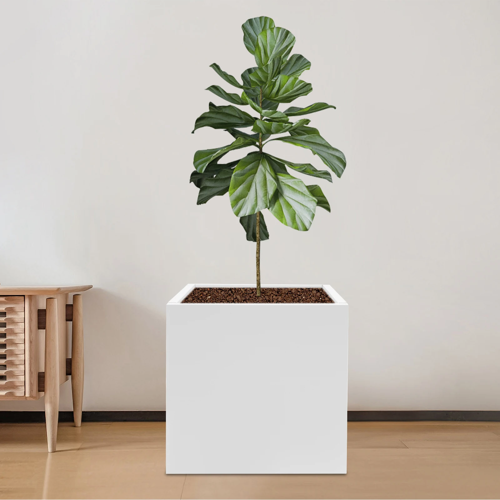 

60*60*60cm Steel Cube Planter Box Indoor Outdoor Planter 24*24*24in Square Outdoor Planter Flower Plants Garden Planter Box