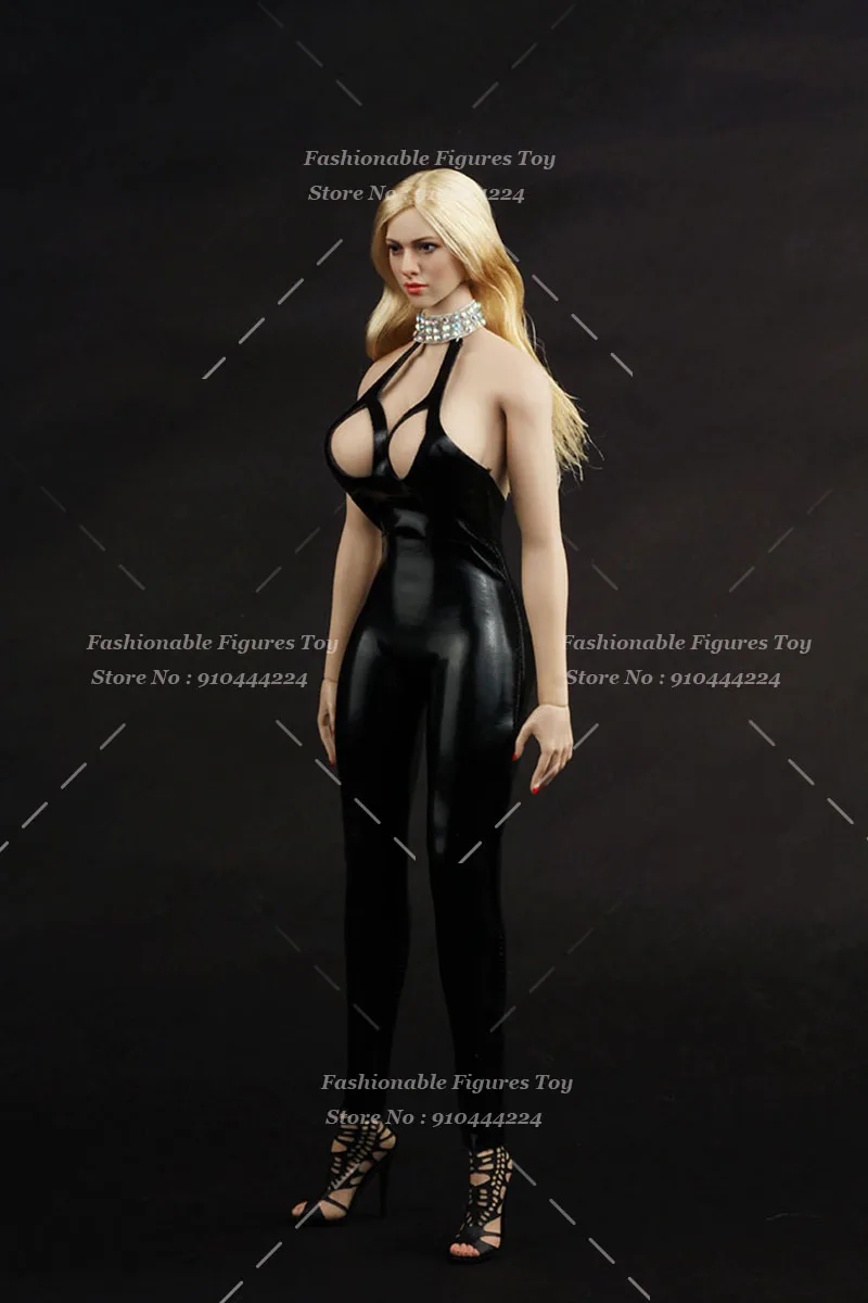 JO21X-26 1/6 Donne Soldato Vestiti Sottile In Pelle di Un Pezzo Aperto Petto Backless Design Body Per 12 pollici Action Figure bambola