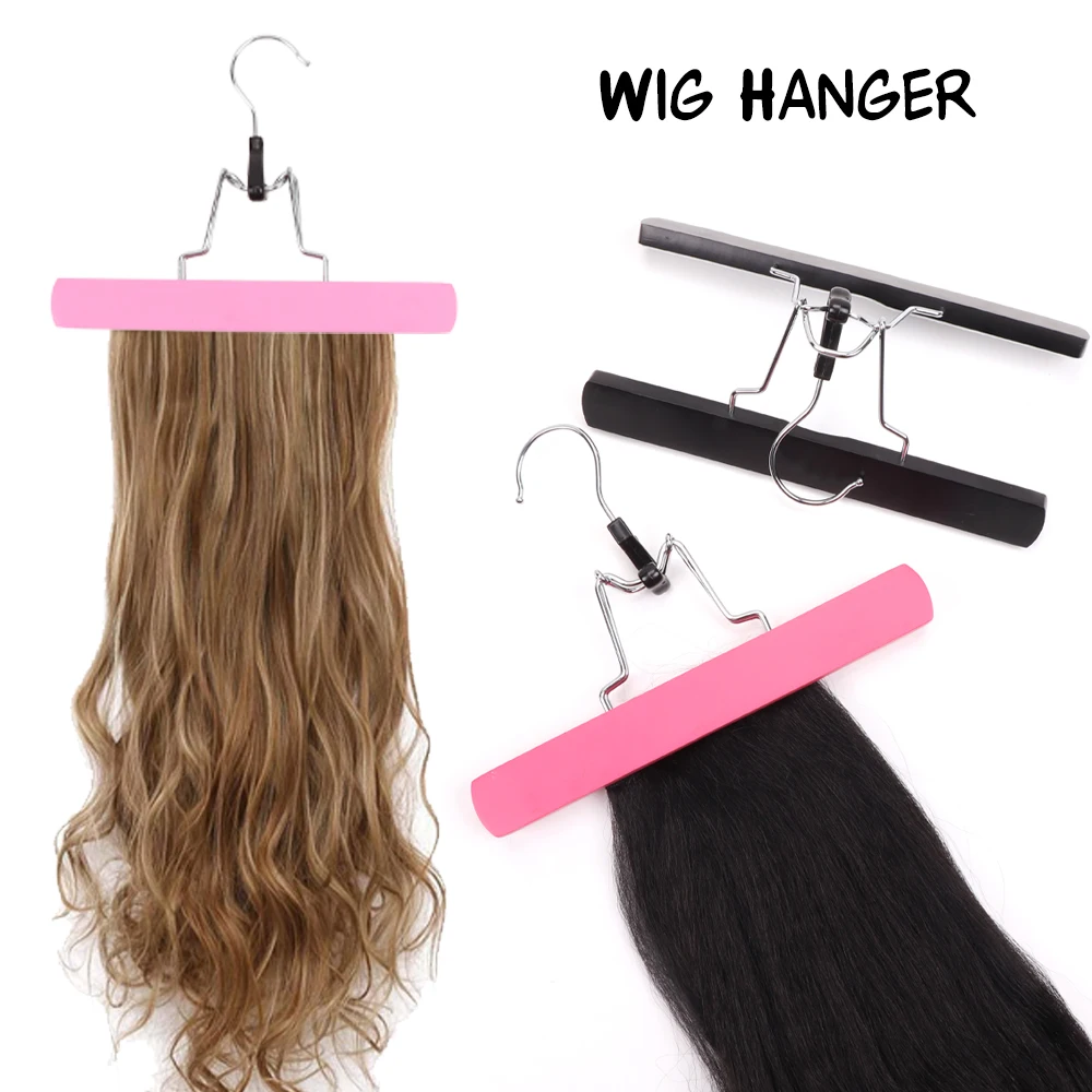 

Wig Hanger For Hair Extensions Display Hair Extension Hangers For Wig Storage Space Saving Non-Slip Clamp Hangers For Hairpieces