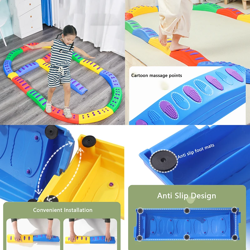 لعبة الحجر في الهواء الطلق للأطفال ، التكامل الحسي عن طريق اللمس ، لعبة التدريب الاجتماعي ، العلاج بالتوحد مونتيسوري ، توازن القدم