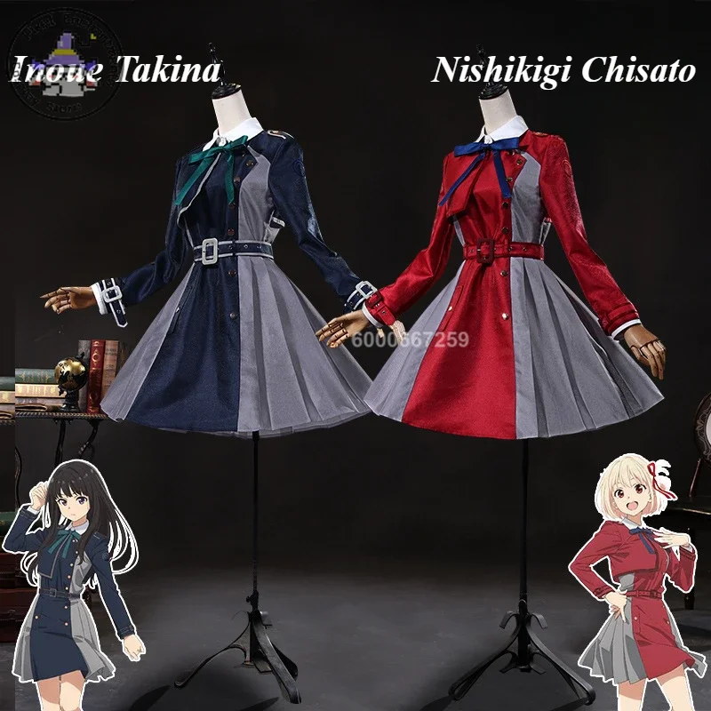 

Lycoris Recoil Nishikigi Chisato Takina Inoue Cosplay Costume Anime Party Uniform Halloween Role Play Cos Game Clothing