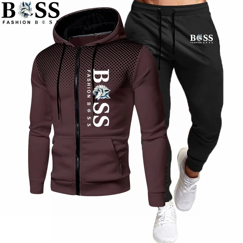 New bss Fashion For Men Hoodie Fitness Gym Clothing Men Running Set Sportswear Jogger Men'S Tracksuit Autumn Winter Suit Sports