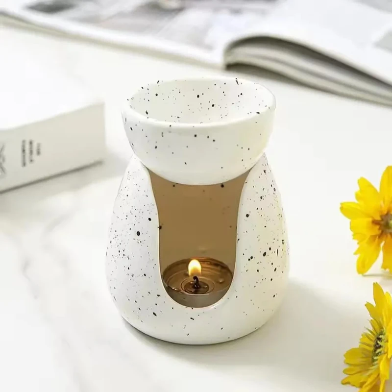 

Detachable Essential Oil Burner Waxes Melt Burner Oil Warmer Tealight Candle Holder for Yoga Home Tabletop Decoration