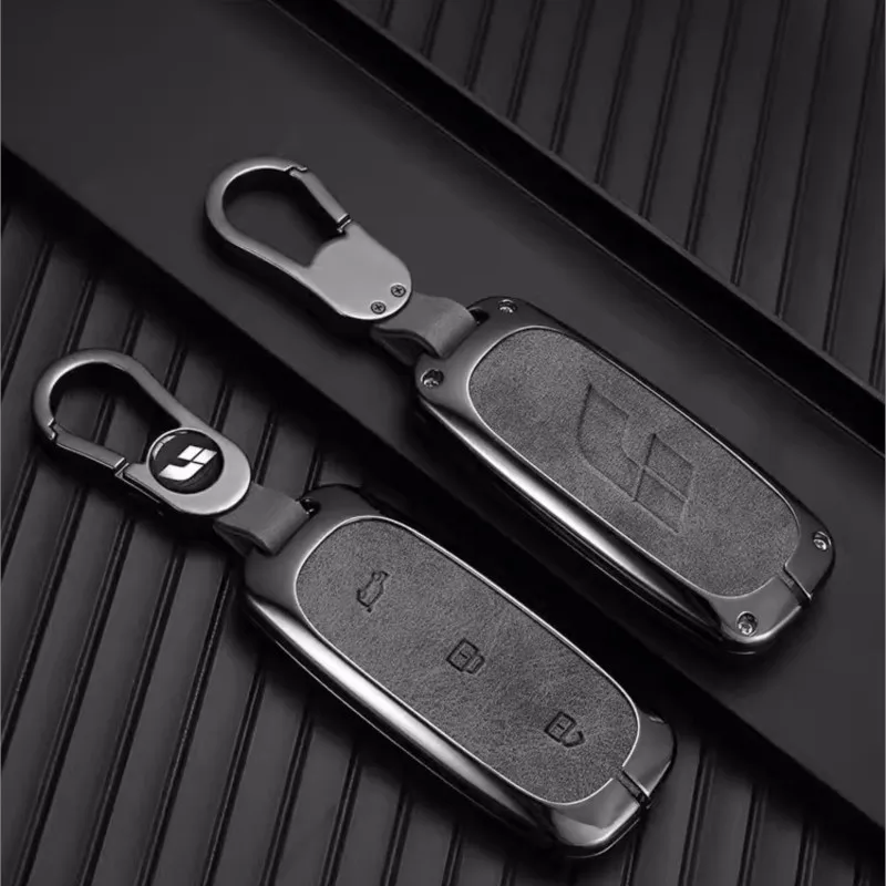 

Alloy Leather Car Key Cover Fob Case Holder Shell For Leading Ideal Li Xiang L7 L8 L9 2022 2023 Protector Keychain Accessories