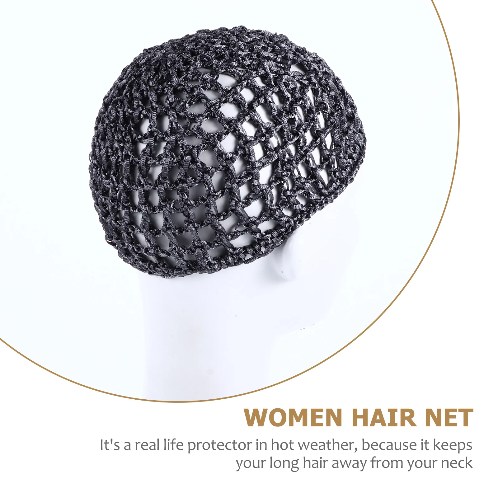 

Mesh Hair Net Soft Hats Curls Lightweight Crochet Fabric Travel Bathcap Women Sleep Hat Home Essentials